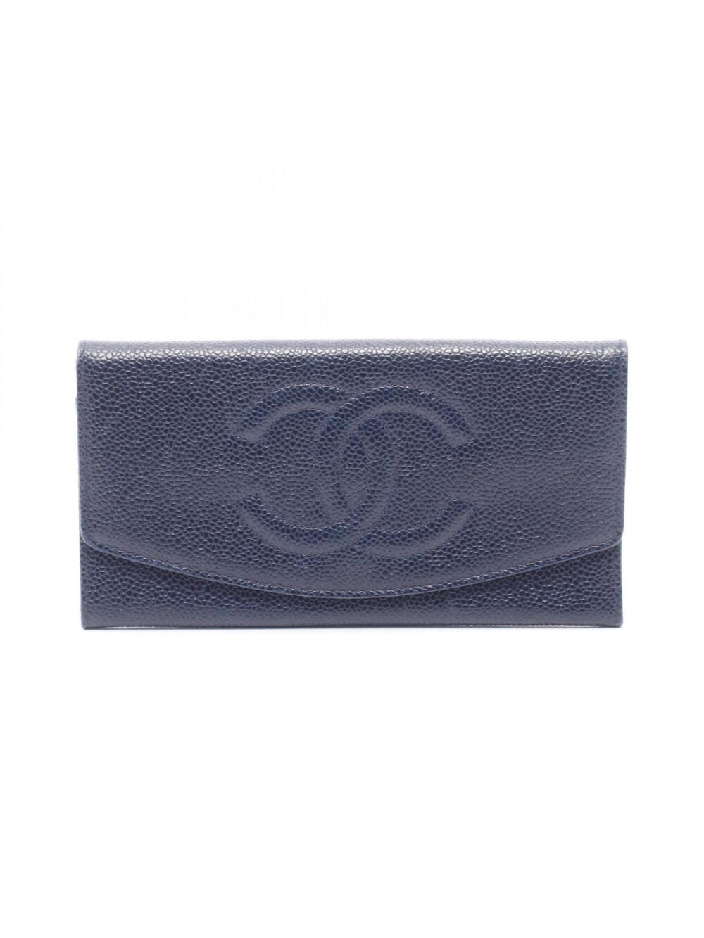 Chanel Coco Mark Bifold Calfskin Navy #278101C58B
